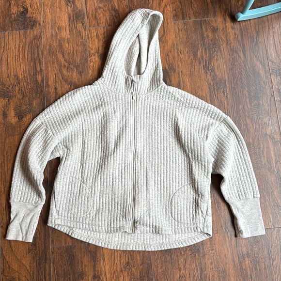 Women's Gap Fit  Athletic Pocket Gray Hoodie Sweatshirt Size XXL (HU) - Picture 1 of 8